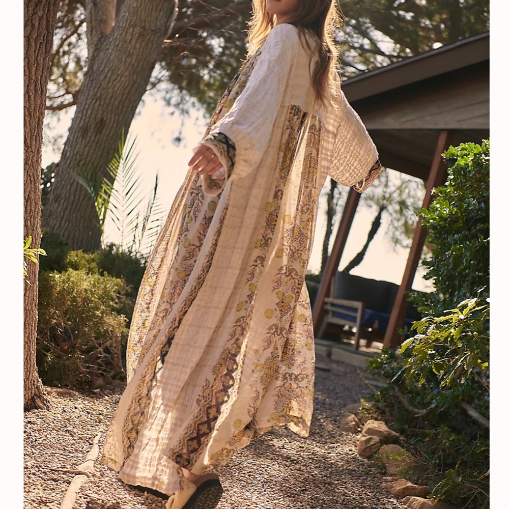 Free People Intimately Wonderland Kimono Robe Duster Boho OS